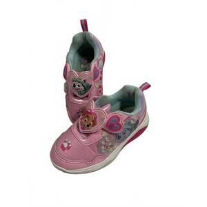 Paw Patrol Girls Pink Heart Sneakers Glitter - Kids Size 9